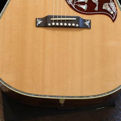 Minty! 2023 Gibson Custom Shop Hummingbird Custom Koa Dreadnought Acoustic Guitar Natural + COA OHSC image 6