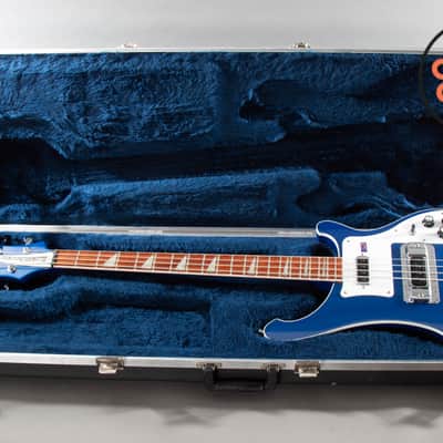 2002 Rickenbacker 4003 Midnight Blue Rare Color Hipshot Bridge OHSC image 2