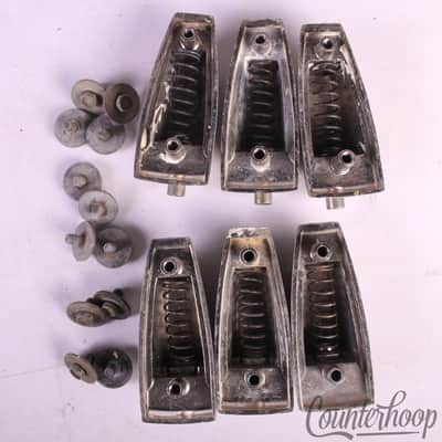 *Ludwig 6x Bass/Floor Tom Drum Lugs Large Classic Tension Lug Nickel WFL Vintage image 3