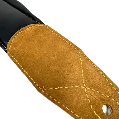 Walker and Williams C-22-SB New Brown Roughout Handmade Soft Signature Suede Leather 3" Wide Guitar Strap For Acoustic, Electric, And Bass Guitars image 9