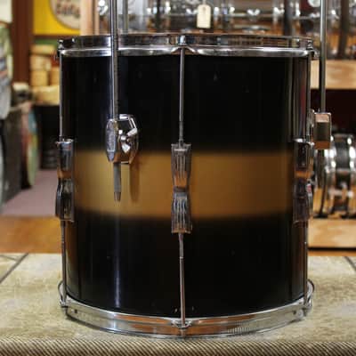 1960s Ludwig 14x14 Club Date Floor Tom in Black and Gold Duco image 5