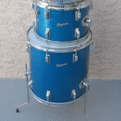 ROGERS VINTAGE HOLIDAY BLUE SPARKLE DRUM SET - DAYTON ERA image 17