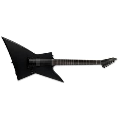 ESP LTD EX Black Metal Black Satin Electric Guitar + ESP EX Hard Case - B-Stock image 2