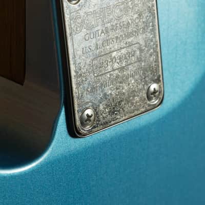 Schecter USA Custom Shop Nick Johnston PT S/H Wembley - Macassar Ebony - Atomic Sapphire Aged Nitro image 6