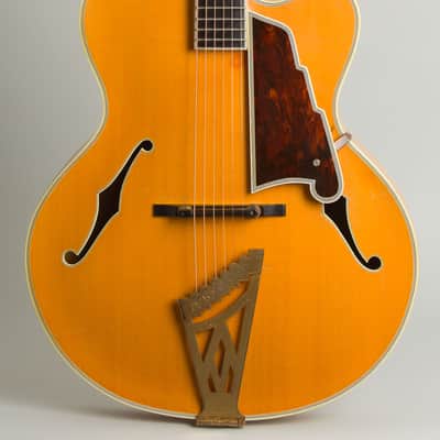 D'Angelico Excel Cutaway Arch Top Acoustic Guitar (1960), ser. #2117, original brown hard shell case. image 3
