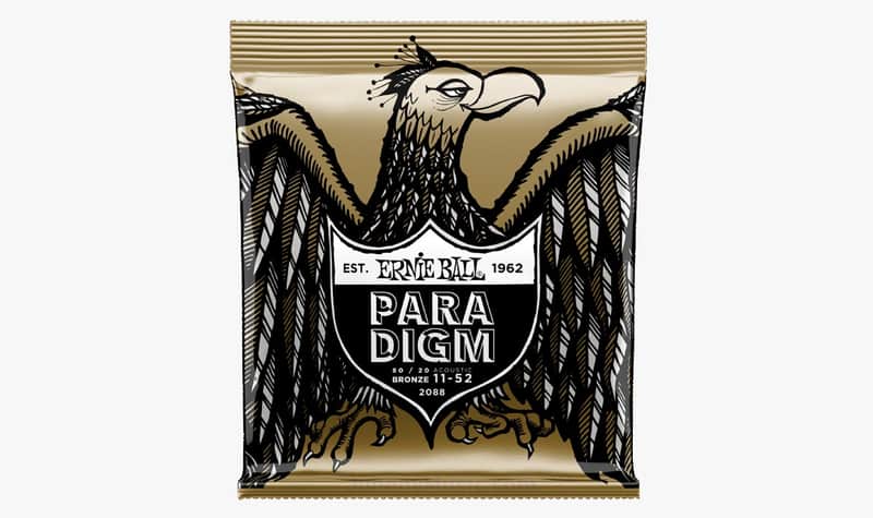 Paradigm Light 80/20 Bronze Acoustic Guitar Strings 11-52 Gauge Set Plasma Enhanced Wrap Wire Nanotech Coat-Treated image 1