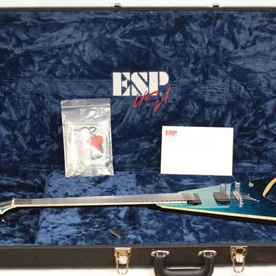 ESP USA V-II NT FM EMG Aqua Marine Fade image 14