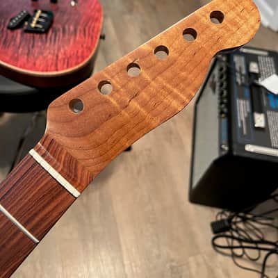 Warmoth Roasted Flame Maple Telecaster neck image 5
