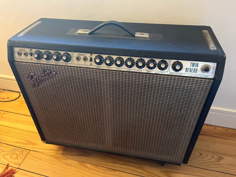 Fender Twin Reverb 2-Channel 100-Watt 2x12" Guitar Combo 1972 - 1976 - Silverface image 1
