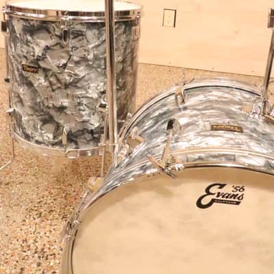 Tempro 3pc Drum Kit Set Black Pearl Vintage 1970's MIJ image 2