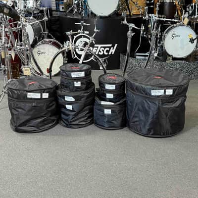 ~RARE!~ Ludwig Classic Maple 6-Piece 8/10/12/14/16/22 Drum Kit Set in Exotic Macassar Ebony Lacquer with SKB Soft Cases (Rm 4) image 16