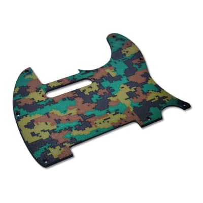 Custom 8-Hole Telecaster Pickguard - Artisan Series - Forest Digital Camo image 1