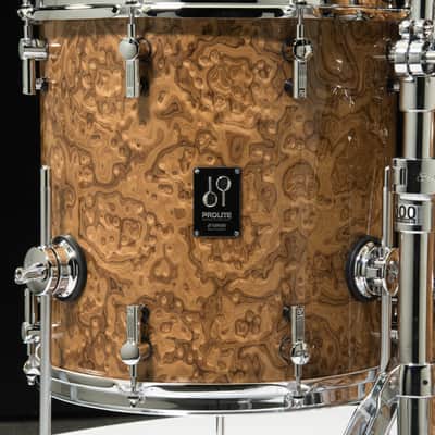 Sonor Prolite 4pc Studio Shell Pack 10/12/14/20 Chocolate Burl image 7