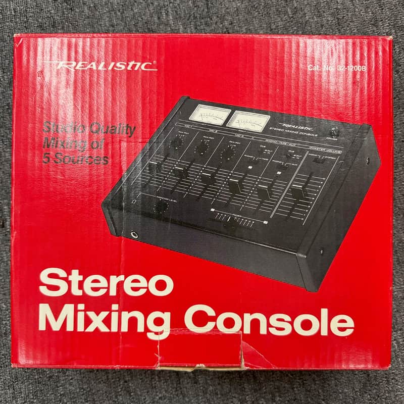 Realistic 32-1200B Stereo Mixing Console 1980s - Black image 1