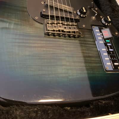 Casio PG-300 Turquioseburst Flame electric guitar with Midi and