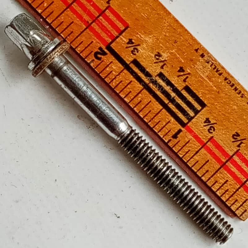 Rogers 2 5/16"T-Rod Snare/Tom Drum Chrome Plating Vintage Powertone Lug-Screw*VG image 1