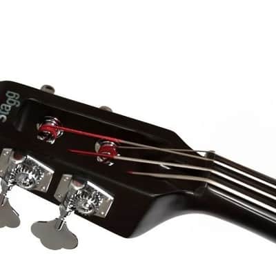 Stagg Electric Upright Stick Double Bass 3/4 Size Red w/ Gig Bag image 3