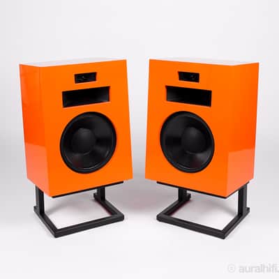 Vintage Klipsch Heresy // Speakers / Custom Aural Restoration in Orange-Speakers + Stands (+$399) image 2