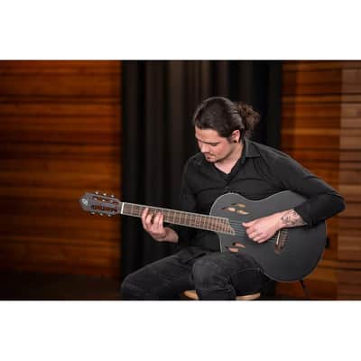 Ortega RTPSTD-SBK-L - Left-Handed Standard Thinline Crossover Electric Nylon String Guitar - TourPlayer Series image 16