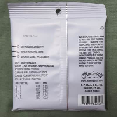 Martin & Co MM11 Retro Custom Light .011-.052 Nickel Acoustic Strings image 4