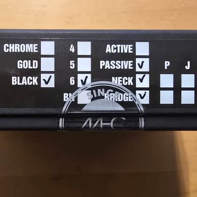 MEC MEC Passive Soapbar Bass Pickup Set, Metal Cover, 6-String 2026 - Black Chrome image 2