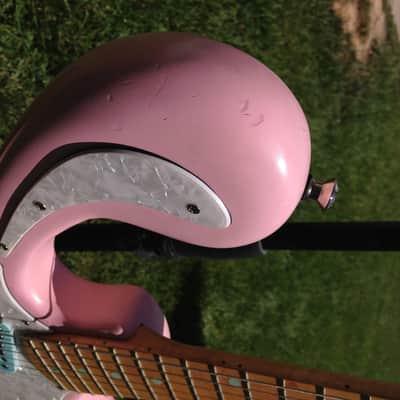 Bender / Brian Eastwood Distortacaster  Bubblegum Pink/Blue Electric Guitar image 6