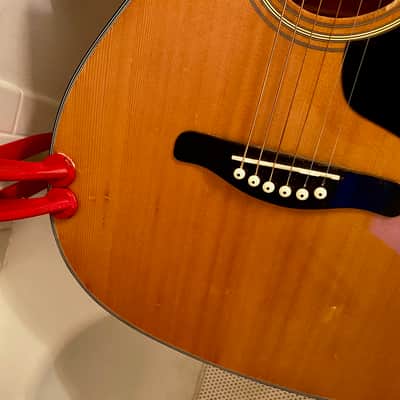 1970's Madeira A-4 000/OM Acoustic Guitar Made in Korea "Project" image 3