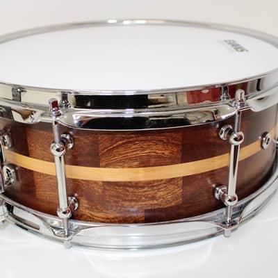 Holloman Custom Drums 5x13" Walnut/Maple snare - Hand rubbed urethane over Danish oil image 2