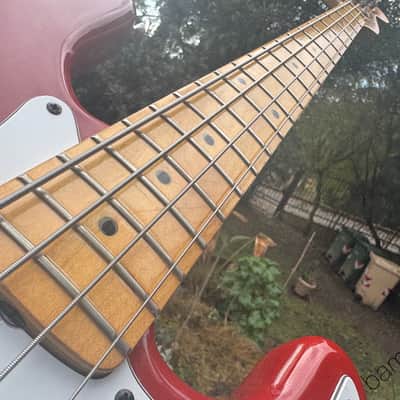 1979 Fender Precision Bass - Morocco Red - International Color Series - OHSC image 14