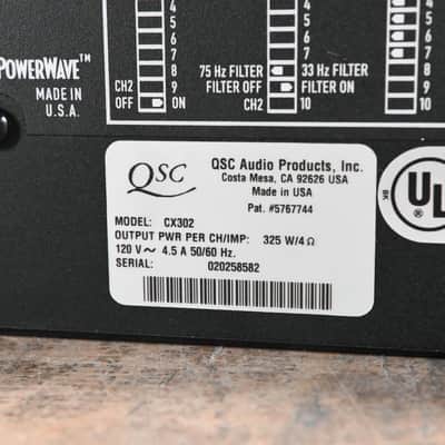 QSC CX302 (Clair Bros Model CBX 325) 2-Channel Power Amplifier CG01J0Y image 9