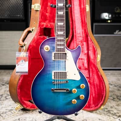 Gibson Les Paul Standard 50s Figured Top Electric Guitar - Blueberry Burst with Hardshell Case image 13