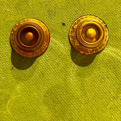 Gibson Bonnet Top Hat Knobs late 1950s - Gold - Set of 2 image 1