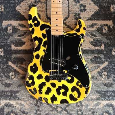 Friedman USA Custom Shop Vintage S Strat Guitar in Yellow & Black Leopard with extras image 1