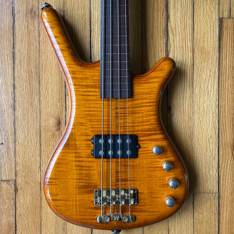 1997 Warwick Corvette “FNA” Fretless Conversion Electric Bass w/ Original Warwick Gigbag image 1