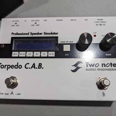 Two Notes Torpedo C.A.B. Speaker Simulator Pedal 2010s - White/Black image 1