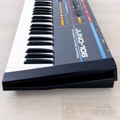 1985 Roland Juno-106 Vintage Analog Synthesizer, Serviced 120v w/ Carry Case image 10