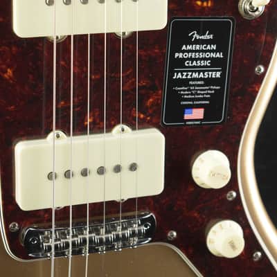Mint Fender American Professional Classic Jazzmaster Faded Firemist Gold Rosewood Fingerboard image 3