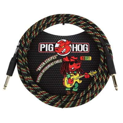 Pig Hog PCH10RA Vintage Series 1/4" TS Instrument Cable - 10'