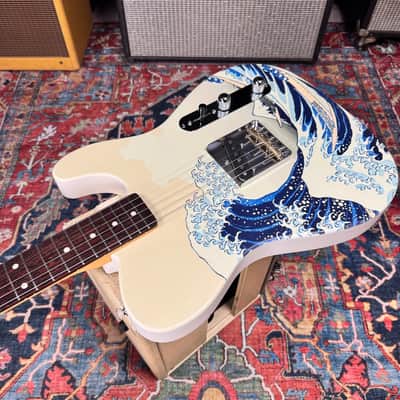 2024 Fender Art Canvas Esquire Hokusai "The Great Wave" MIJ image 7
