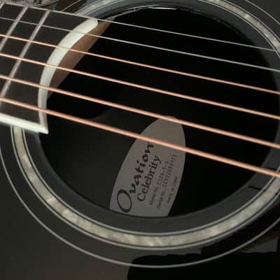 Ovation 6-String Acoustic-Electric Guitar, Right Handed, Black (CS24-5) image 9