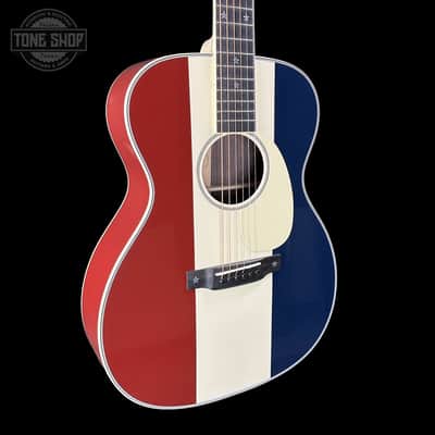 Martin Custom Shop OM Red/White/Blue Sitka/EIR w/Case image 4