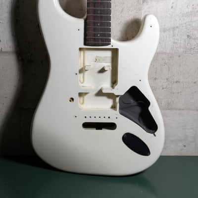 Tokai MAT Strat Husk M Series Late 80's White Glass Fiber Neck Body image 2