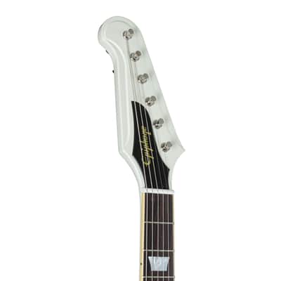 Epiphone 1963 Firebird V Maestro Vibrola Reissue Polaris White - Electric Guitar image 3
