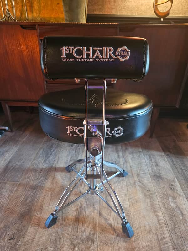 Tama HT741 1st Chair Ergo-Rider Quartet Drum Throne with Backrest 2010s - Black/Chrome image 1