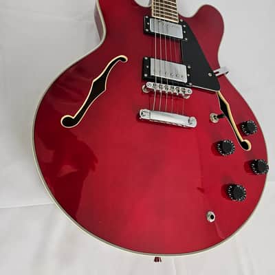 Stellar Mercury 008 Red ES-335 Type Clone - Maple, Rosewood image 7