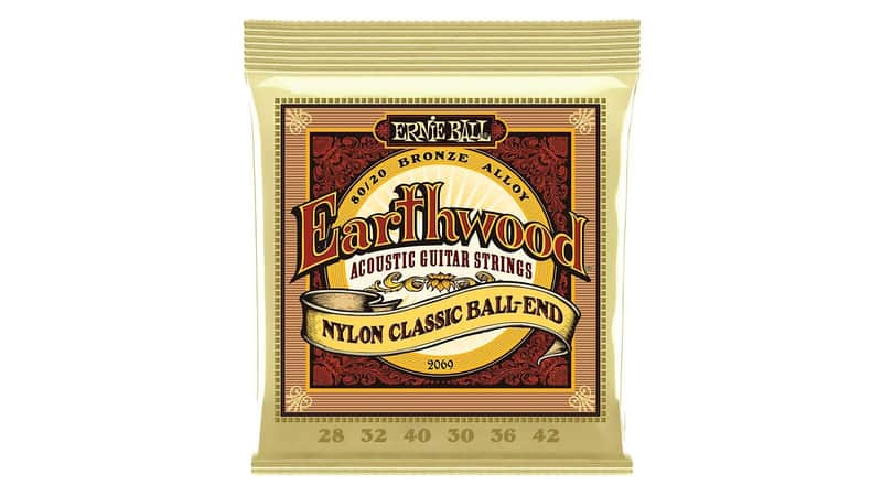 Ernie Ball 2069 Earthwood 80/20 Bronze Folk Acoustic Guitar Strings w/ Nylon Ball End (28-42w) image 1