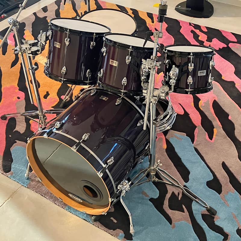 Ayotte Custom 5-pc Maple Drum Kit (Ray Era) – 22/16/14/12/10 – Transparent Purple – Delivery Available