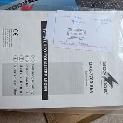 Monacor MPX-7700SEV Vintage Pre-Amp DJ Mixer / Equalizer / Echo – Boxed image 4