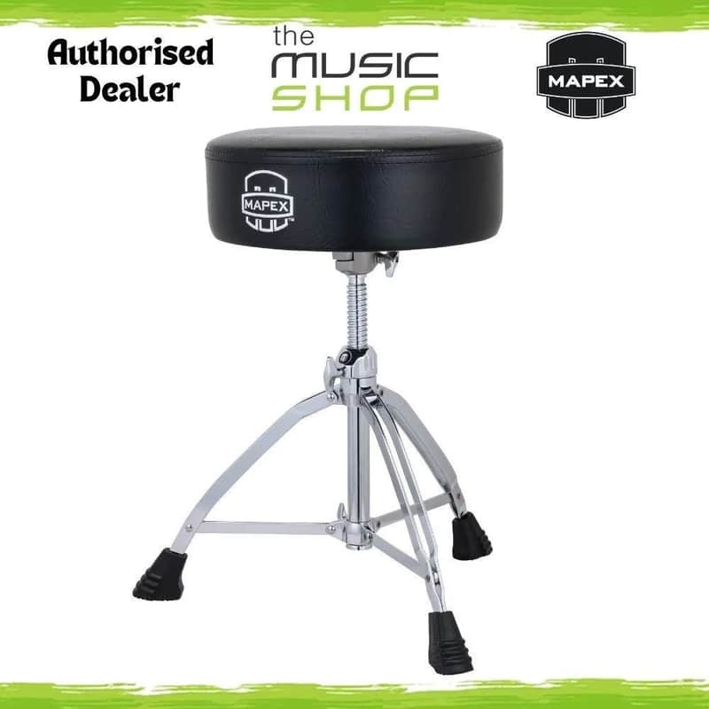 Mapex 800 Series Round Top Drum Throne, Threaded Rod Adjustable Stool - T850 image 1