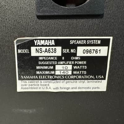 Yamaha NS-A638 Bookshelf Speakers HiFi Stereo Black Home Audio Budget Audiophile image 8